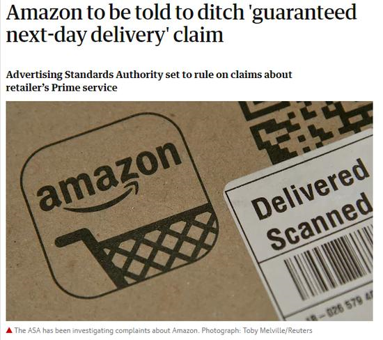 英国监管机构认为亚马逊广告存在误导，责令停止使用