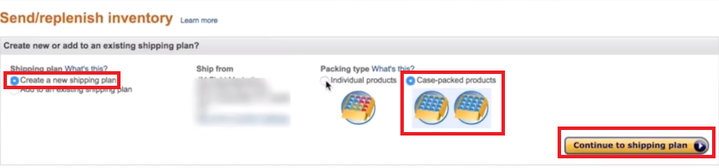按下Continue To Shipping Plan